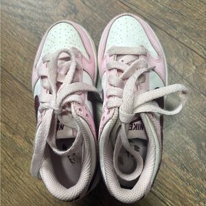 Nike Kids Pink and White Sneakers